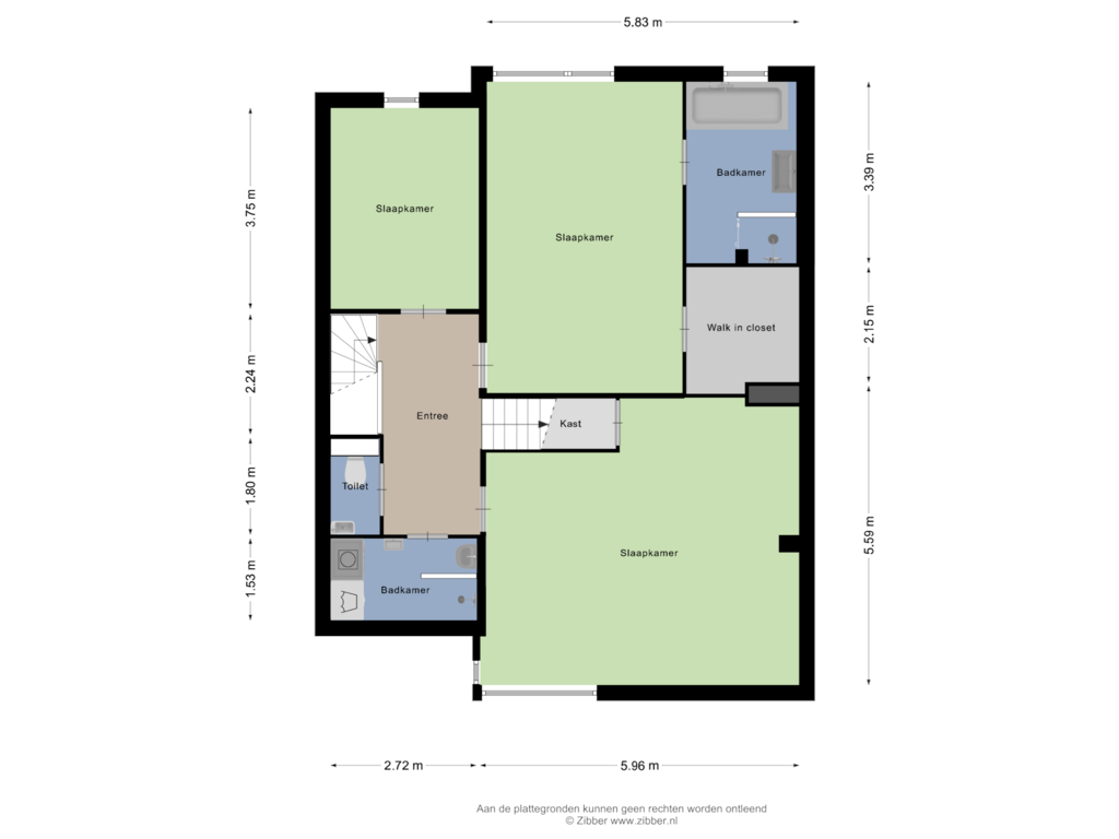 Bekijk plattegrond van Eerste Verdieping van Kwaakhaven 8