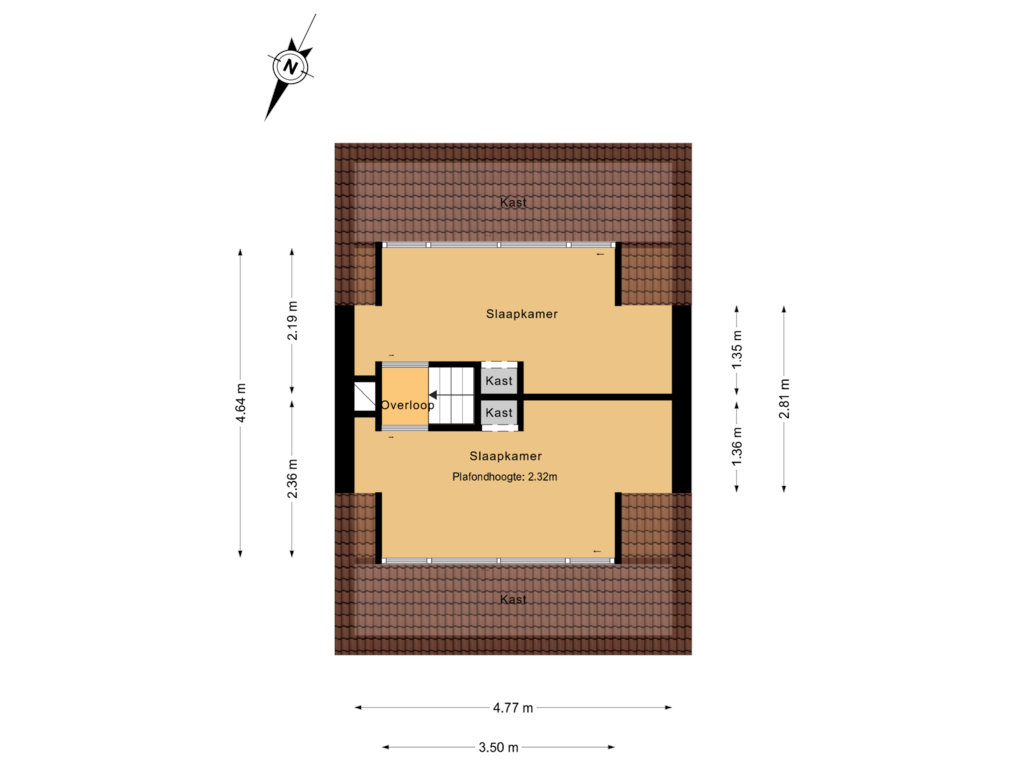 Bekijk plattegrond van 2e verdieping		 van Kwartellaan 29