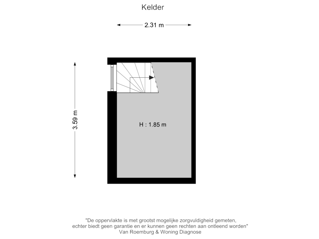 View floorplan of Kelder of Stationsweg 1