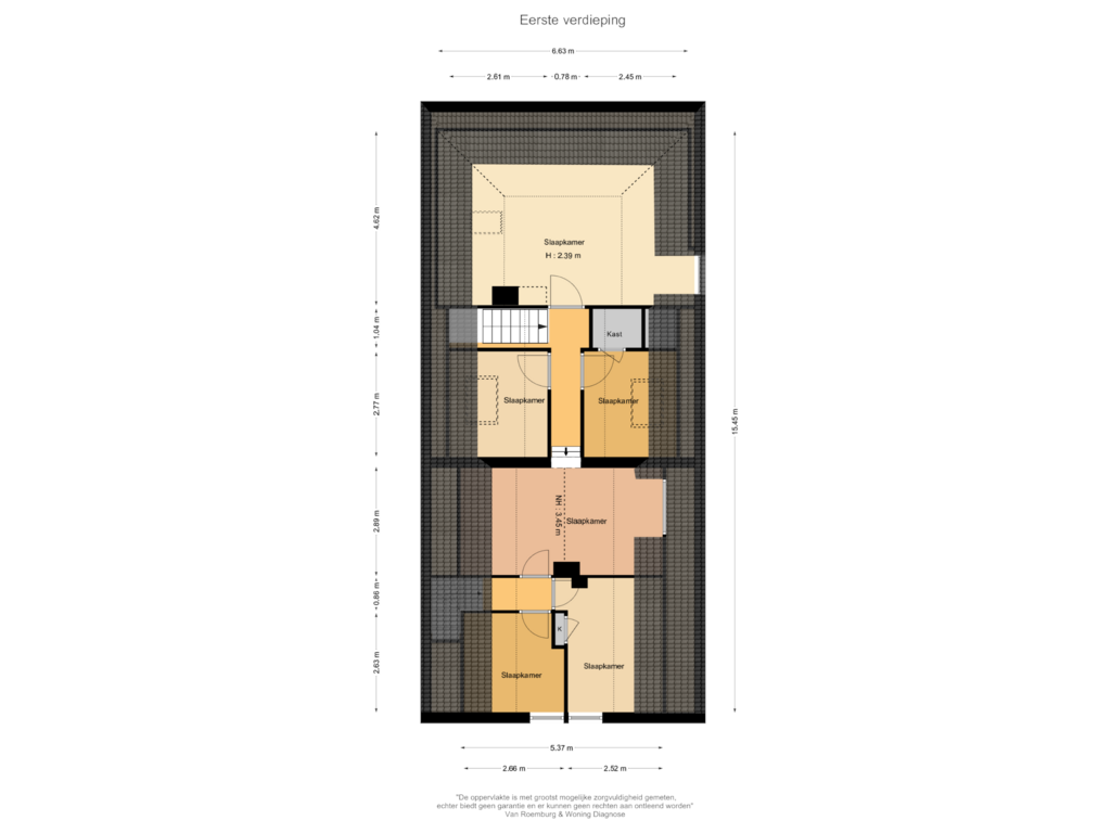 View floorplan of Eerste verdieping of Stationsweg 1