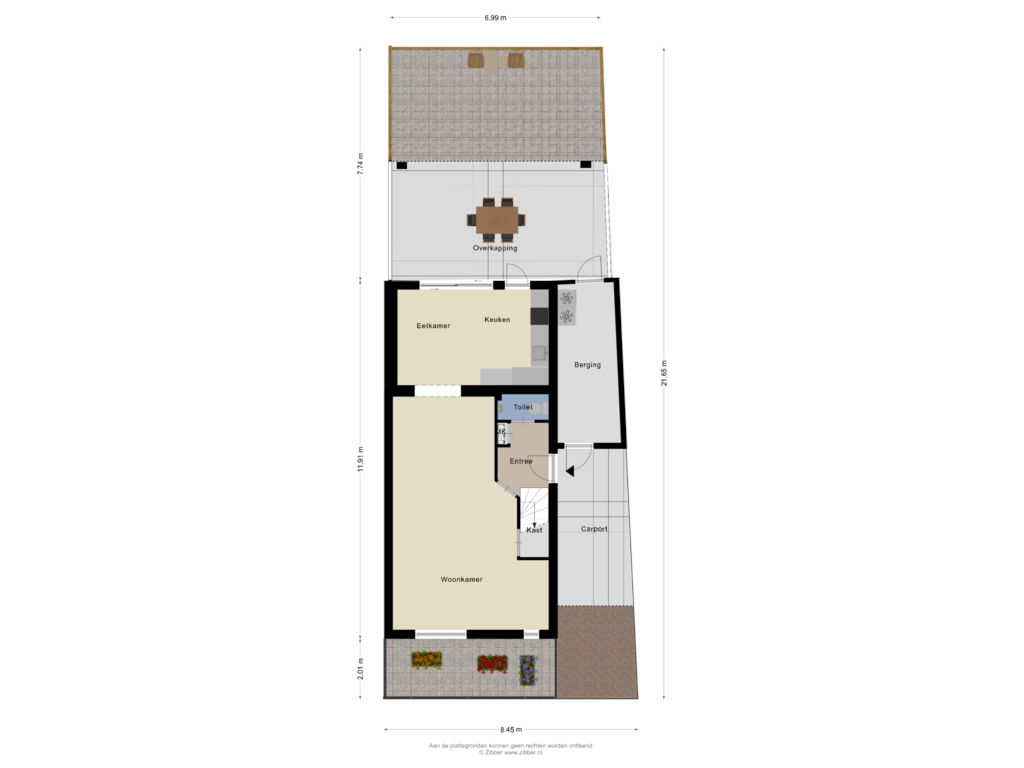 View floorplan of Begane grond Tuin of Hannie Schaftplantsoen 34