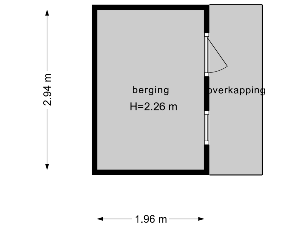 Bekijk plattegrond van Berging van Rameaustraat 7