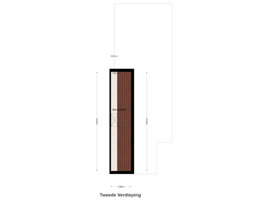 Bekijk plattegrond van Tweede Verdieping van Kloosterstraat 25