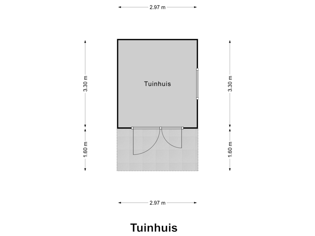 Bekijk plattegrond van Tuinhuis van Kloosterstraat 25