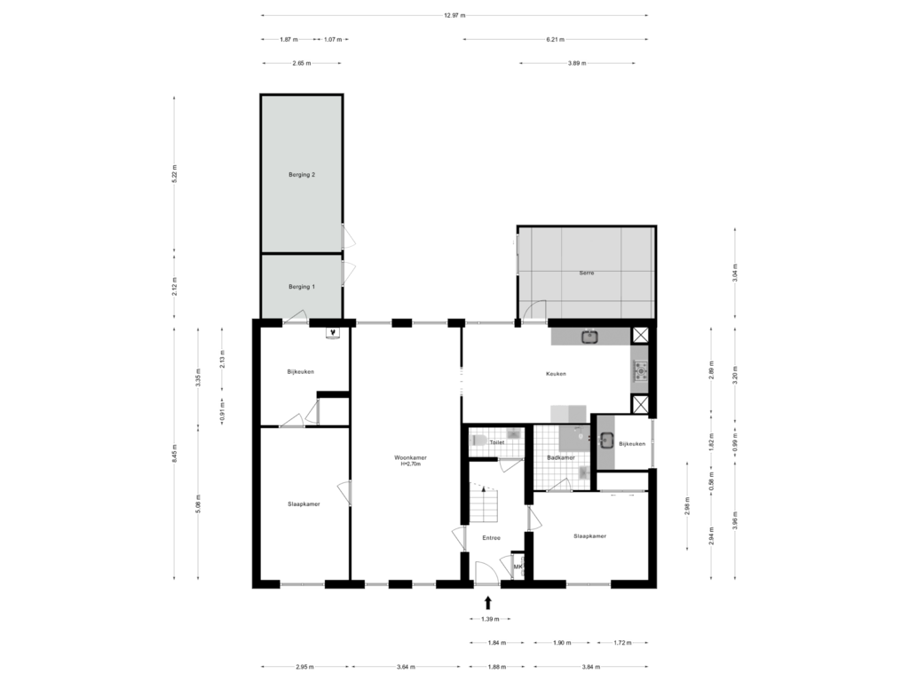 Bekijk plattegrond van Begane Grond van van Ewijcksvaart 24-B