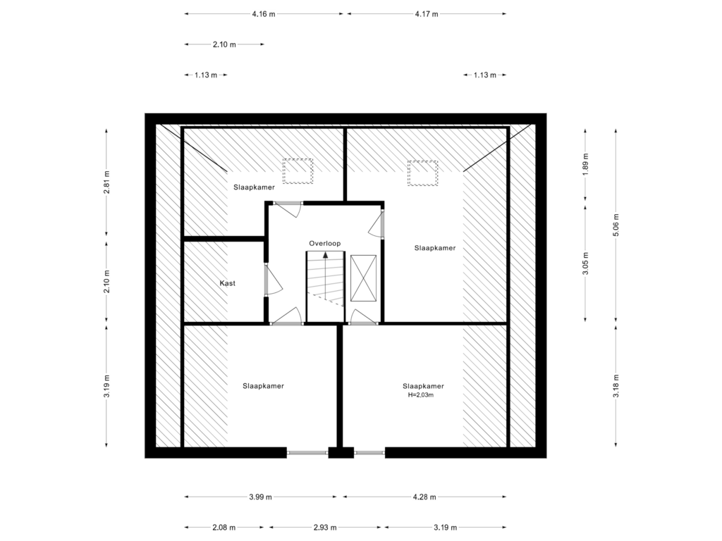 Bekijk plattegrond van 1e Verdieping van van Ewijcksvaart 24-B