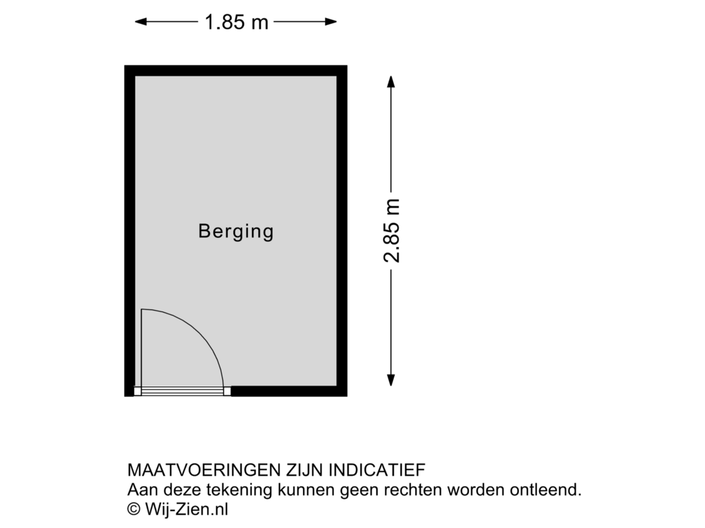 View floorplan of Berging of Rosestraat 1207