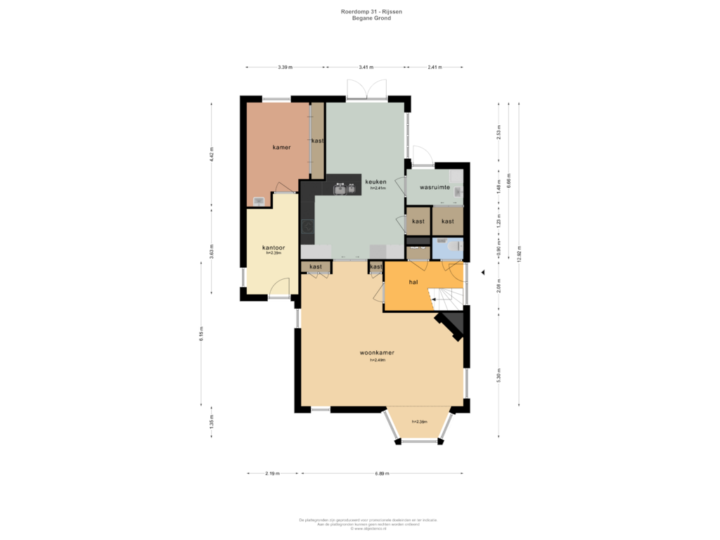 View floorplan of BEGANE GROND of Roerdomp 31