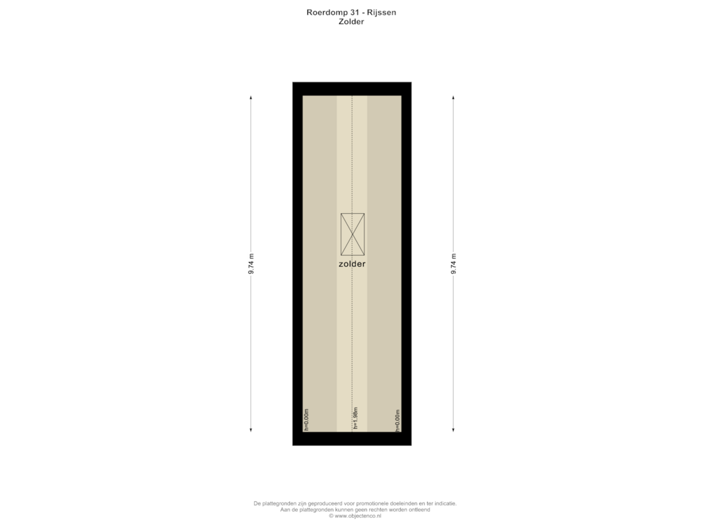 View floorplan of TWEEDE VERDIEPING 1 of Roerdomp 31