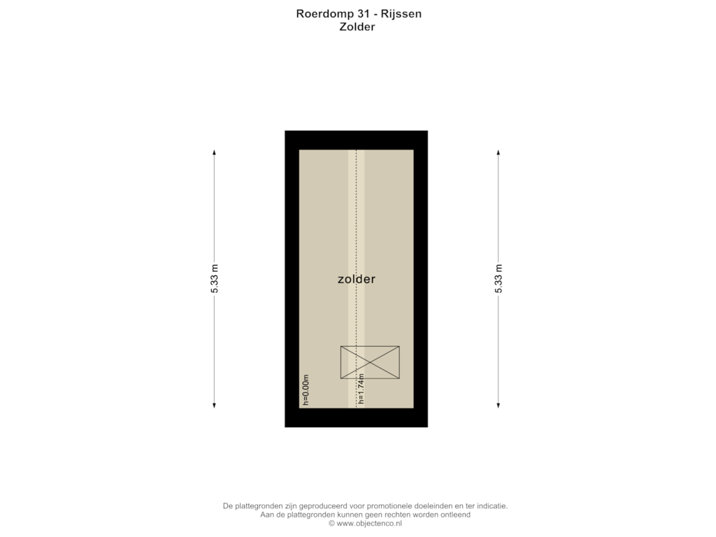 View floorplan of TWEEDE VERDIEPING 2 of Roerdomp 31