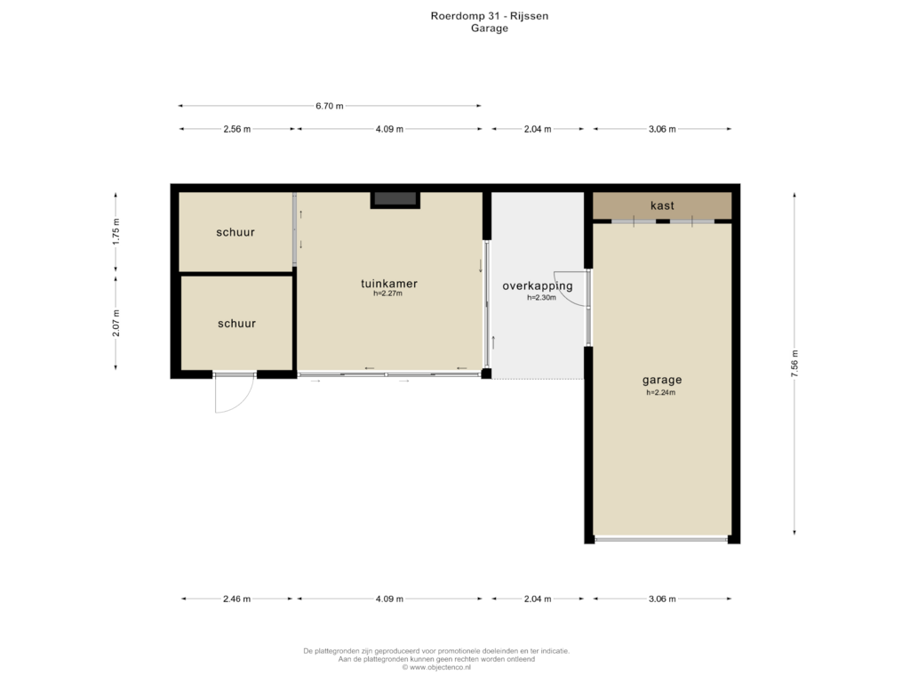 View floorplan of GARAGE of Roerdomp 31