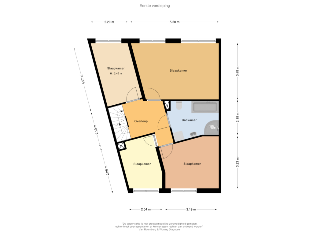 Bekijk plattegrond van Eerste verdieping van Matissehof 161