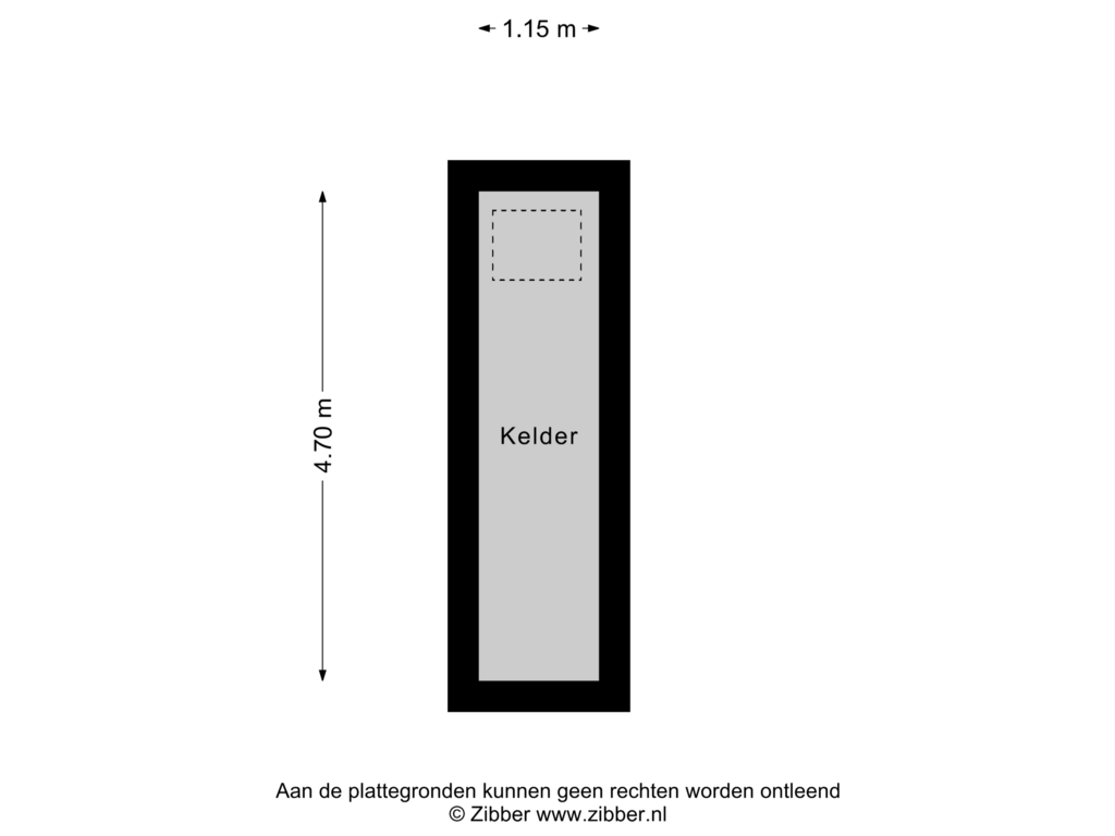 View floorplan of Kelder of Oosterlaan 38