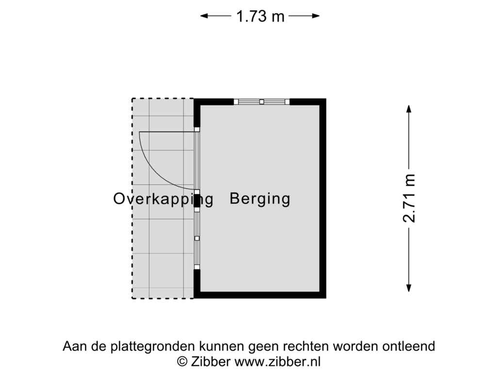 View floorplan of Berging of Oosterlaan 38