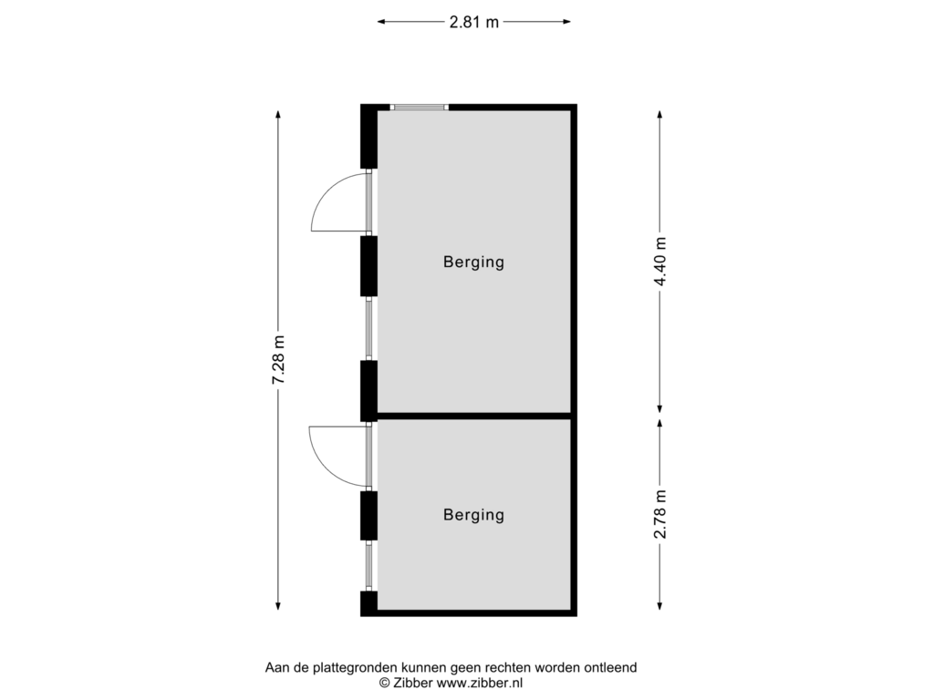 View floorplan of Berging of Oosterlaan 38