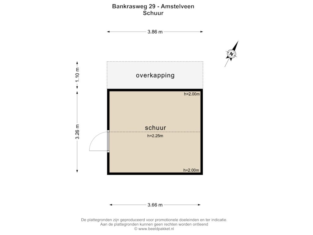 Bekijk plattegrond van SCHUUR van Bankrasweg 29