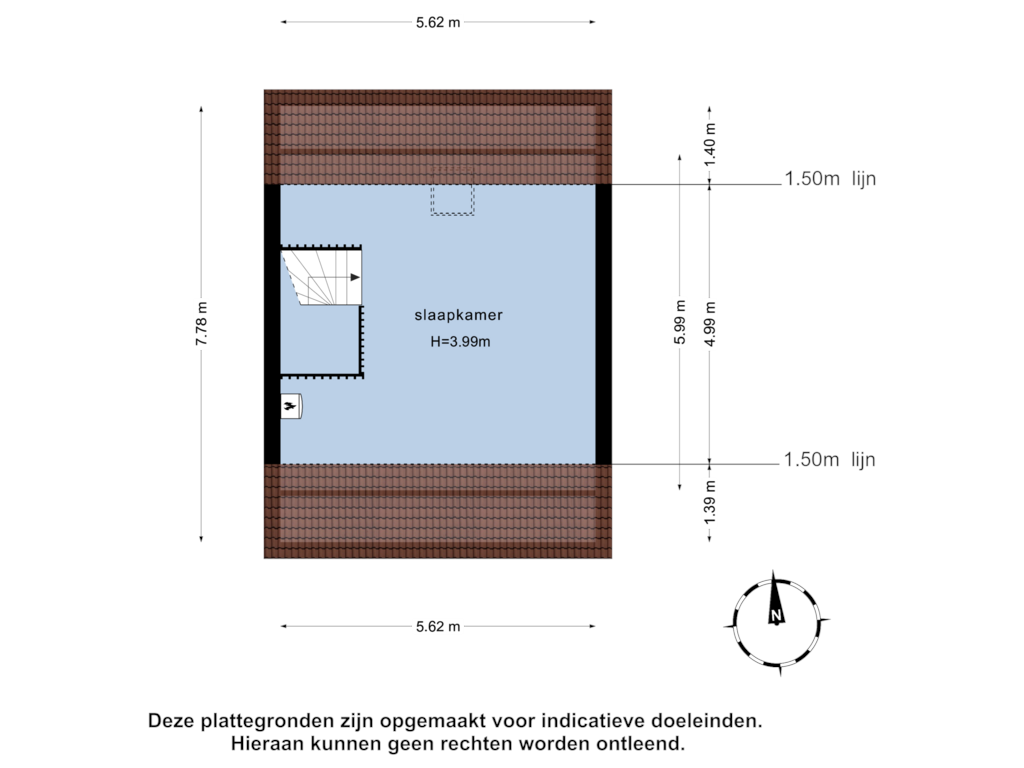 Bekijk plattegrond van 2e verdieping van Grote Ven 5