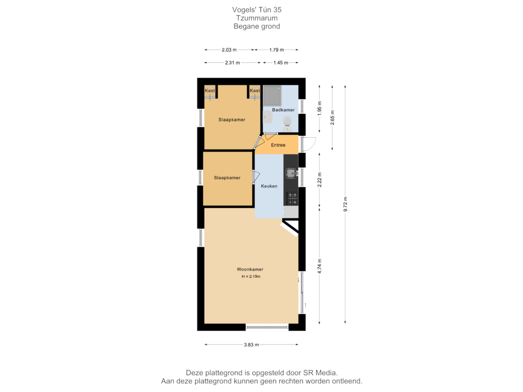 View floorplan of Begane grond of Vogels' tún 35