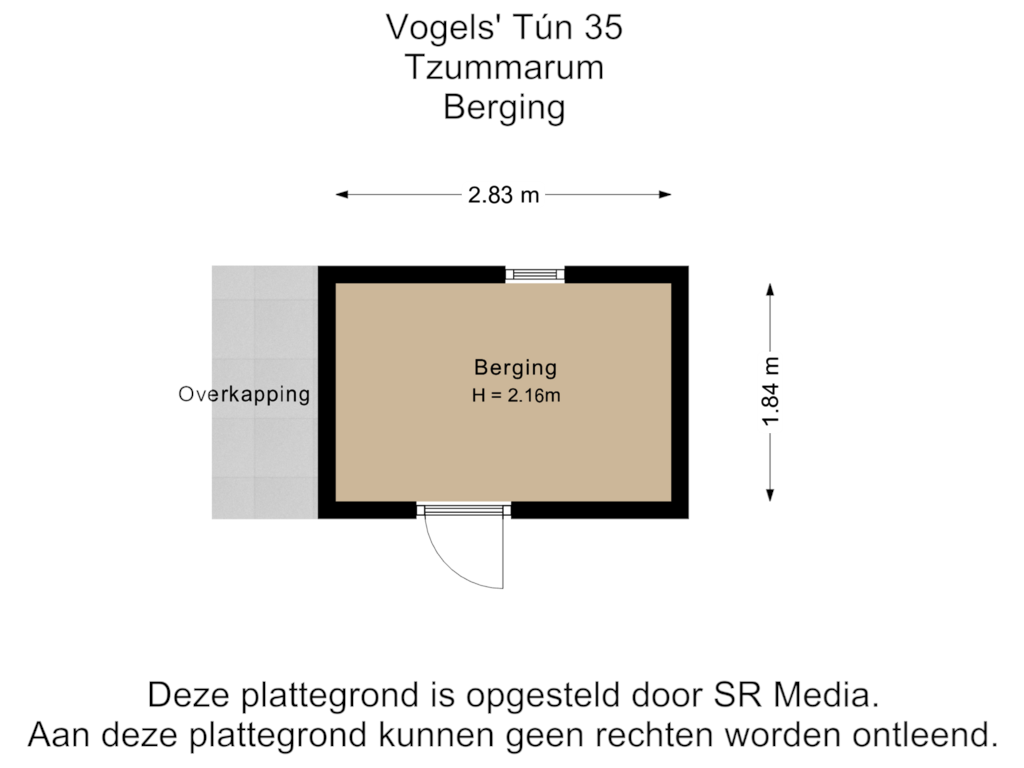 View floorplan of Berging of Vogels' tún 35