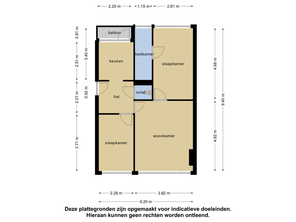 Bekijk plattegrond van Appartement van Marsmanstraat 132