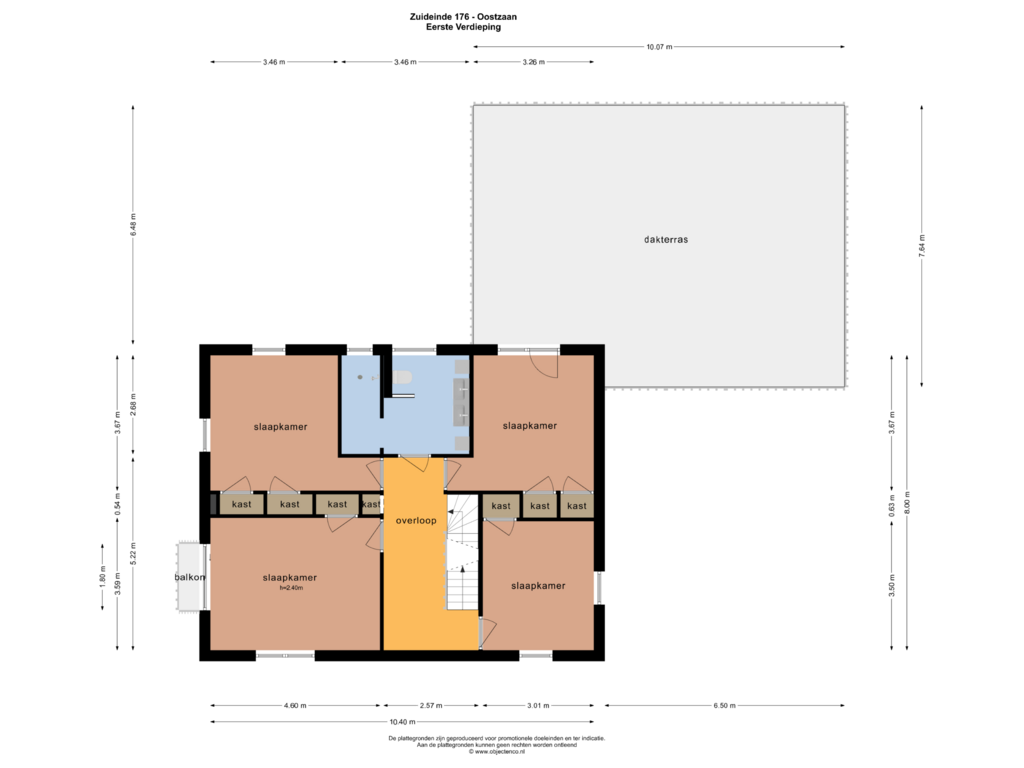 View floorplan of EERSTE VERDIEPING of Zuideinde 176