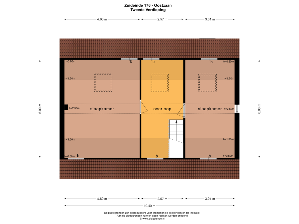 View floorplan of TWEEDE VERDIEPING of Zuideinde 176