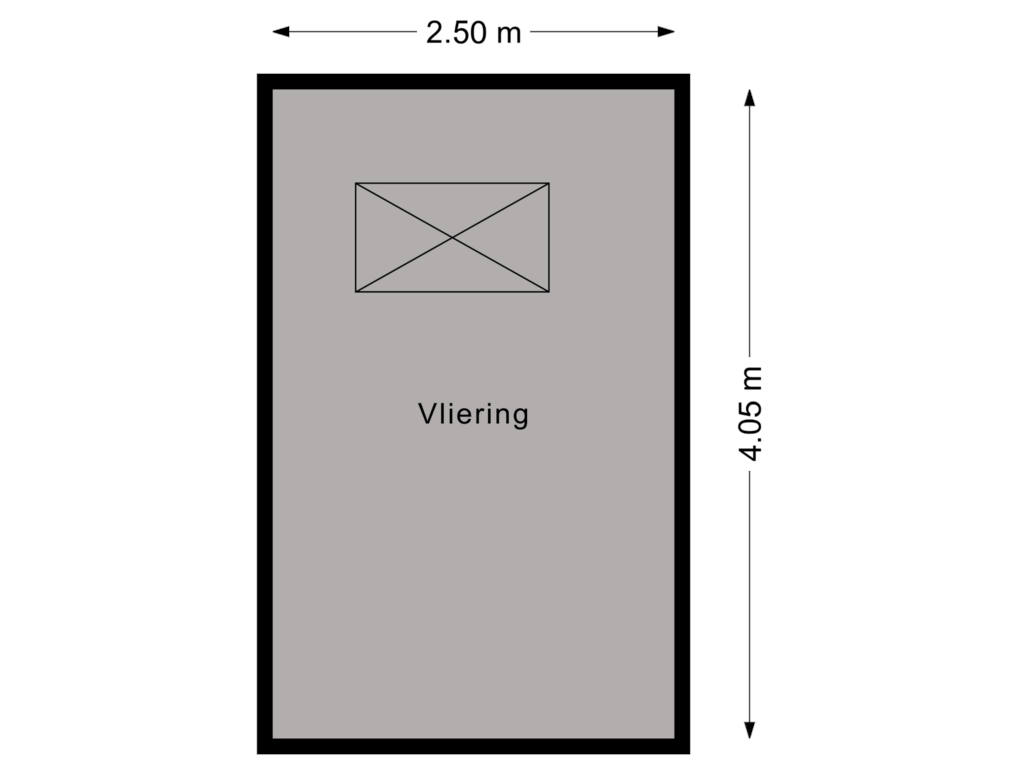 View floorplan of Vliering of Generaal De Wetstraat 43