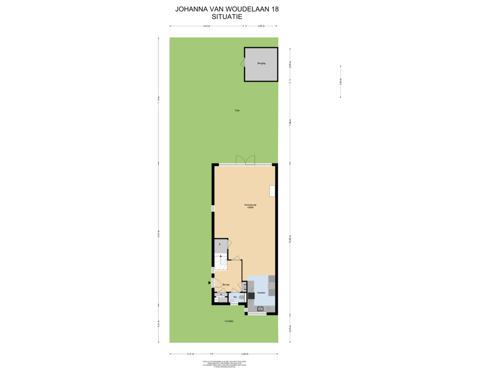 View floorplan of Situatie of Johanna van Woudelaan 18