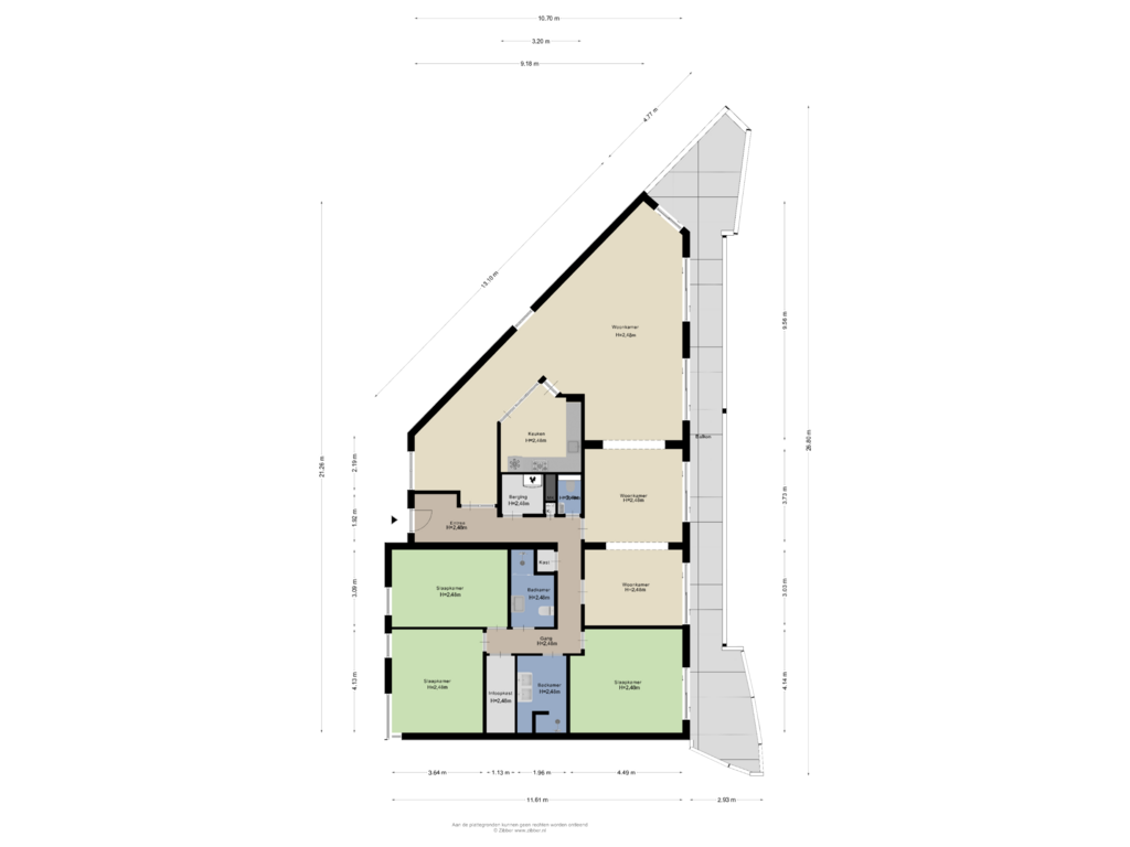 Bekijk plattegrond van Appartement van Plantage 41