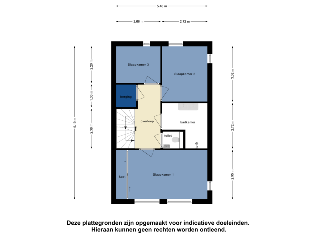 Bekijk plattegrond van Tweede Verdieping van Molenstraat 9-C