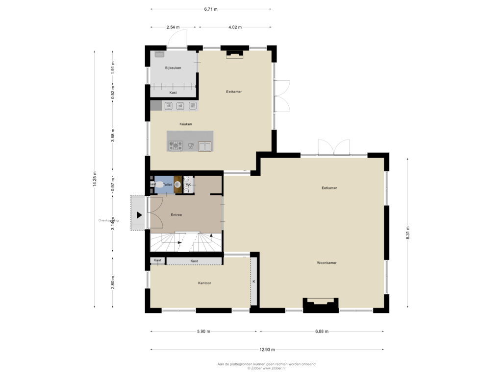 Bekijk plattegrond van Begane Grond van van Brouchovenlaan 6