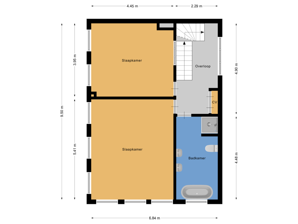 Bekijk plattegrond van 4e verdieping van Magalhaensplein 15-3