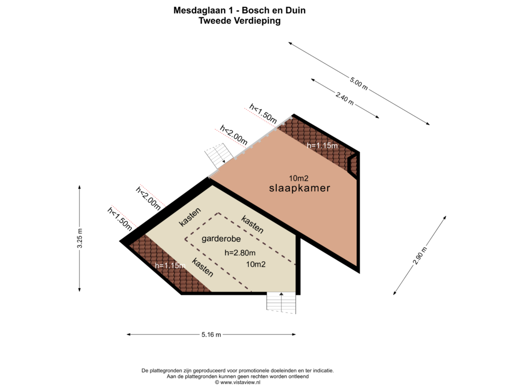 Bekijk plattegrond van TWEEDE VERDIEPING van Mesdaglaan 1