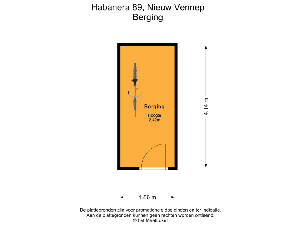 View floorplan of Berging of Habanera 89