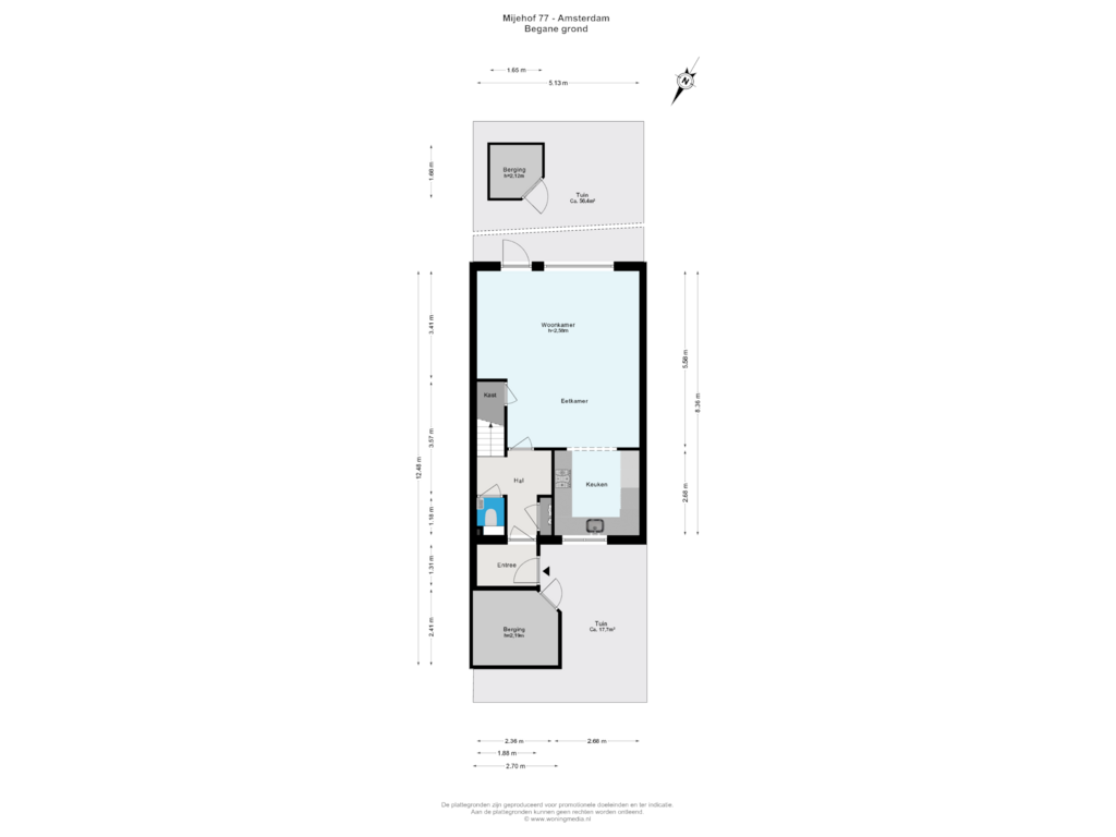 Bekijk plattegrond van Begane grond van Mijehof 77