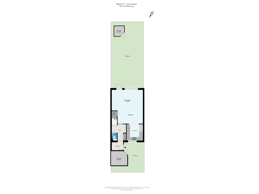 Bekijk plattegrond van Perceeltekening van Mijehof 77