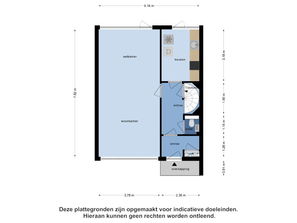 View floorplan of Begane Grond of Wilrijkstraat 13