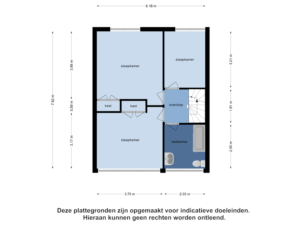 View floorplan of Eerste Verdieping of Wilrijkstraat 13