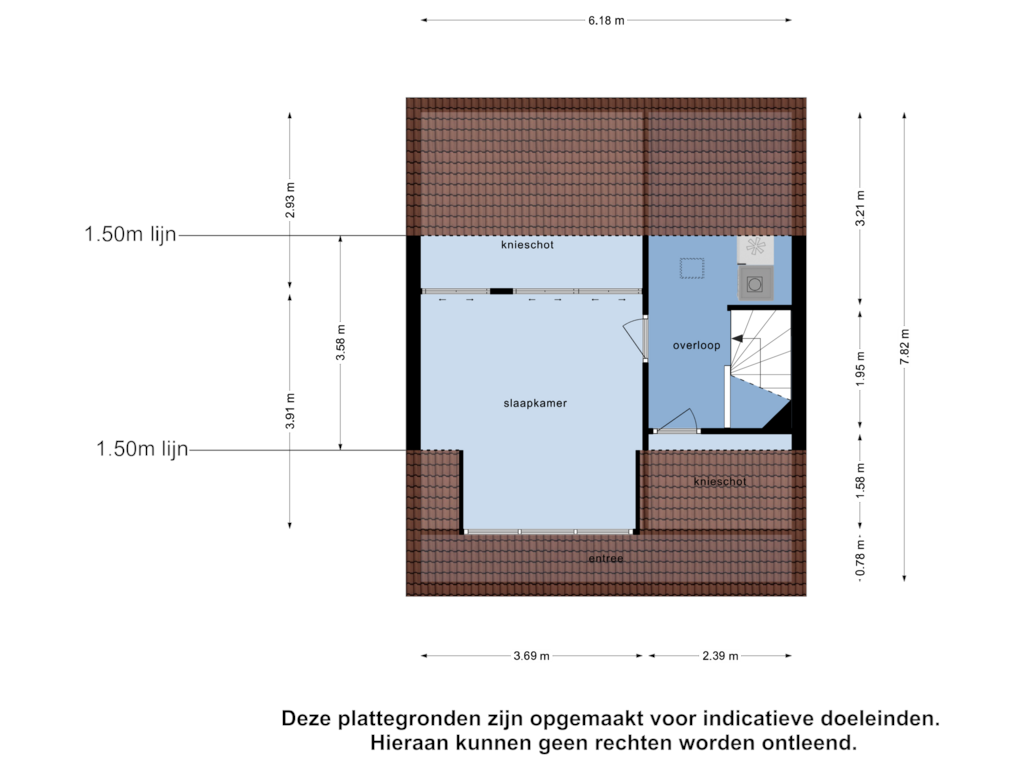 View floorplan of Tweede Verdieping of Wilrijkstraat 13