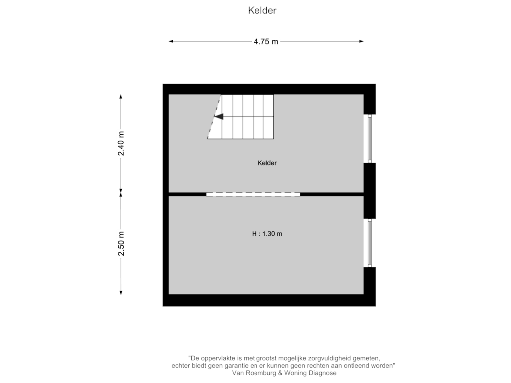 Bekijk plattegrond van Kelder van Dokter Guepinlaan 16