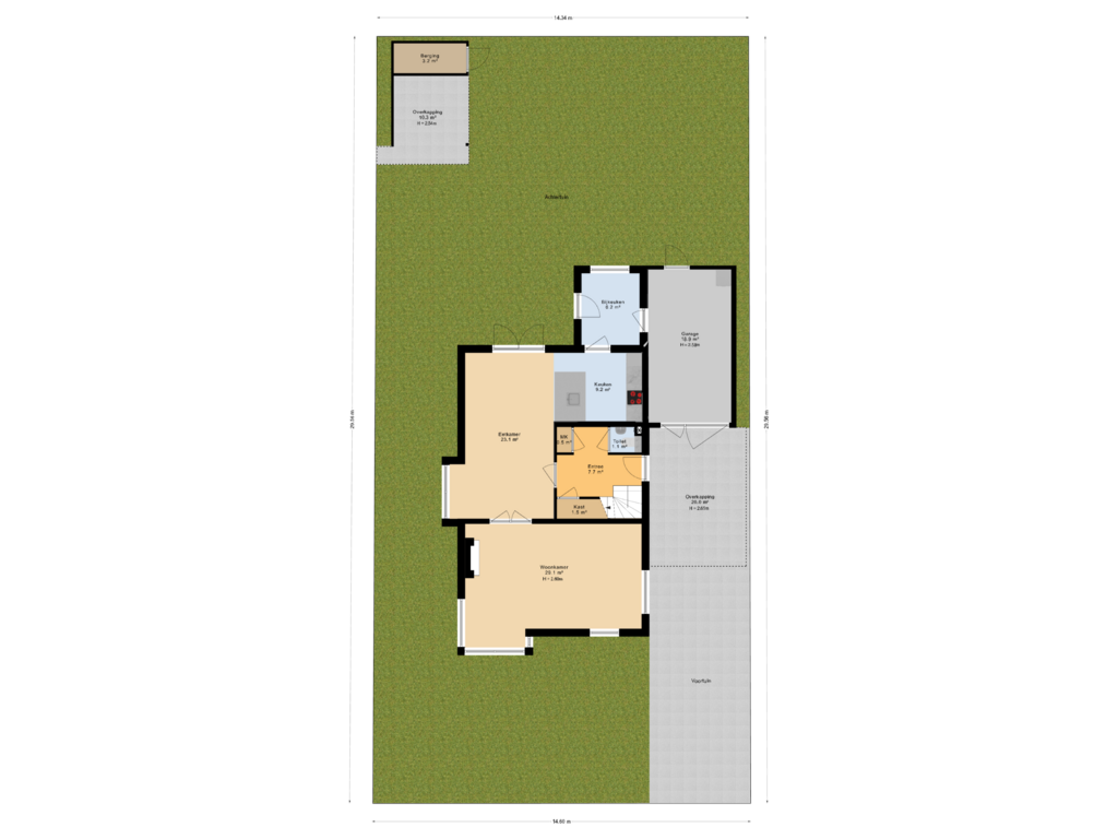 Bekijk plattegrond van Situatie van Douwelaan 2-G