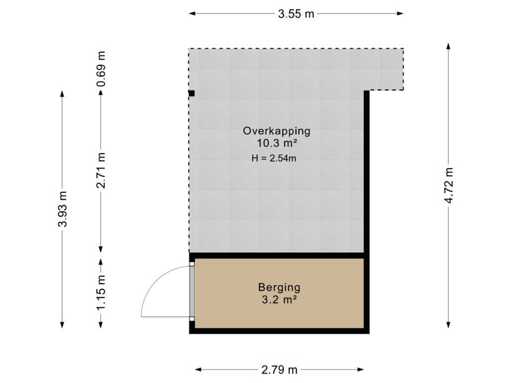 Bekijk plattegrond van Berging/Overkapping van Douwelaan 2-G