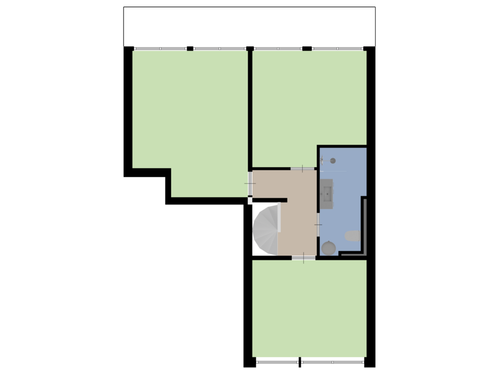 Bekijk plattegrond van Appartement 1 van Nicolaas Anslijnstraat 148