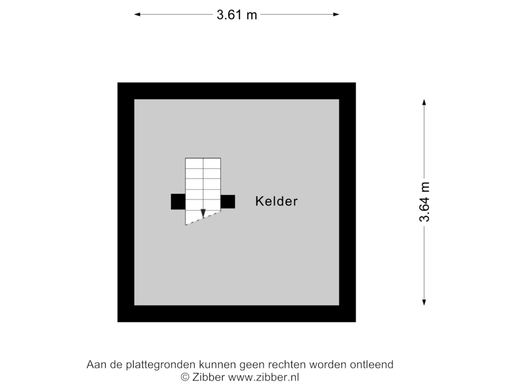 Bekijk plattegrond van Kelder van Haerstraat 1-A