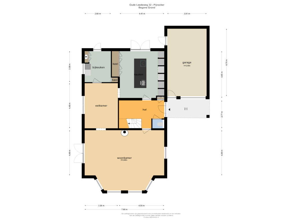 View floorplan of BEGANE GROND of Oude Leedeweg 32