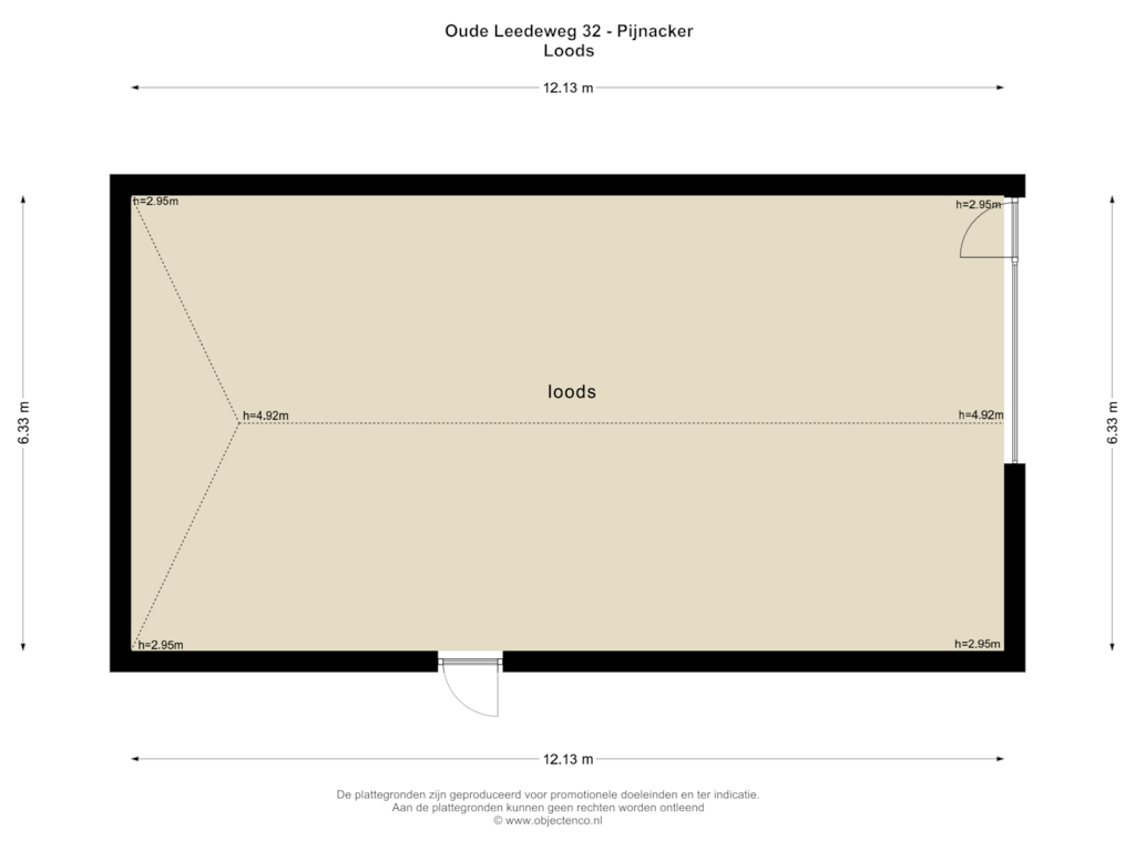 View floorplan of LOODS of Oude Leedeweg 32