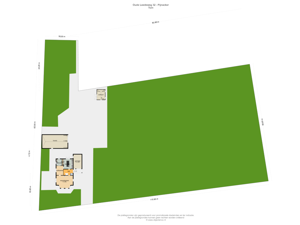 View floorplan of TUIN of Oude Leedeweg 32