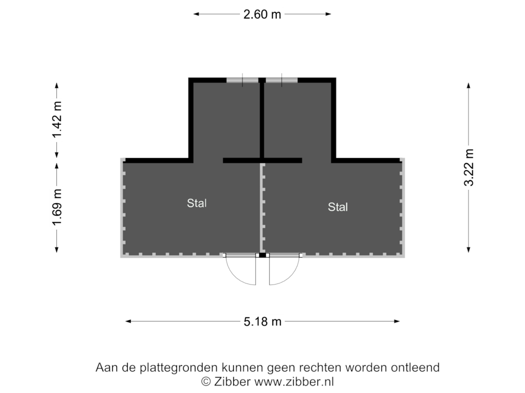 Bekijk plattegrond van Stal van Hoogegeest 51