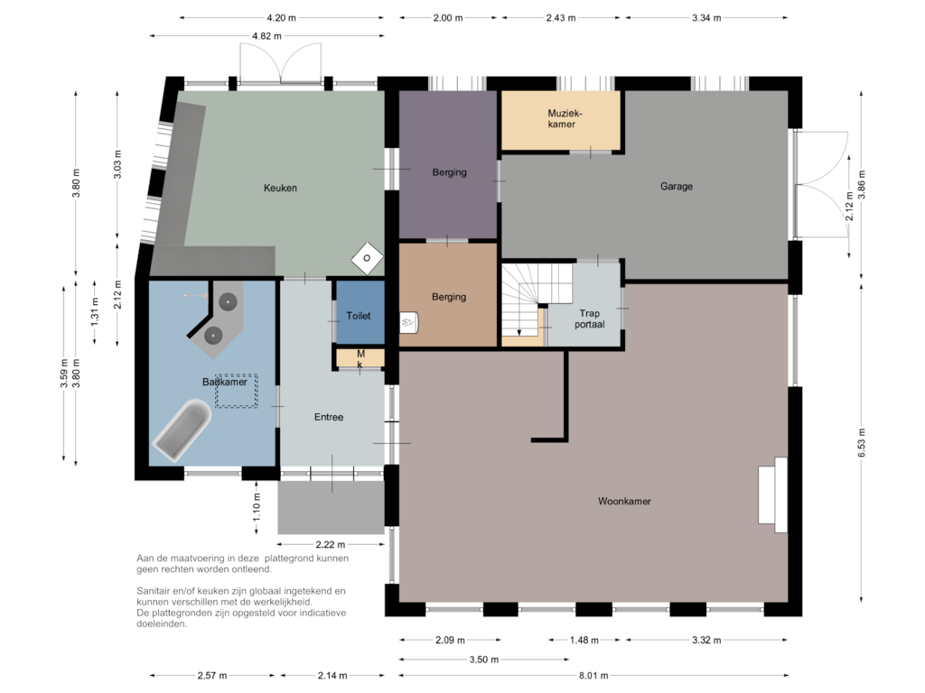 View floorplan of Begane grond of Korteweegje 23