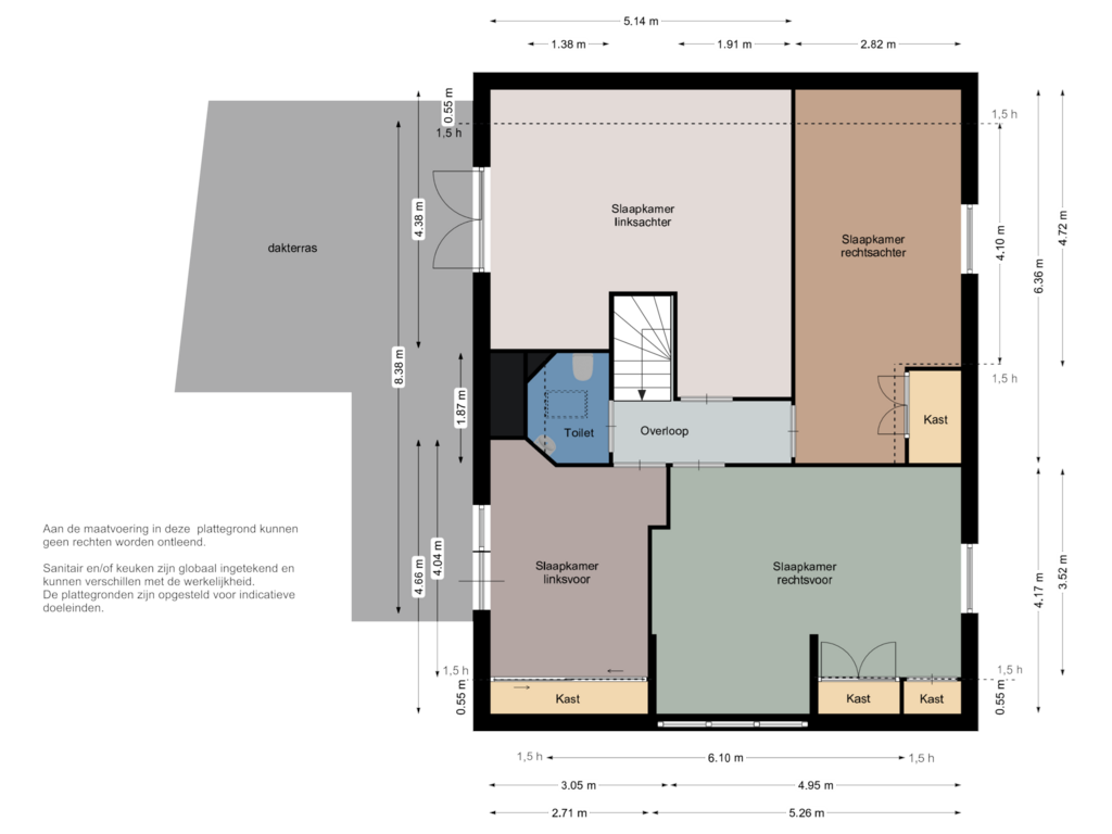 View floorplan of Eerste verdieping of Korteweegje 23